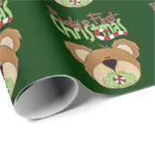 Cadeau Papier d'emballage de Noël pour bébé (Coin rond)