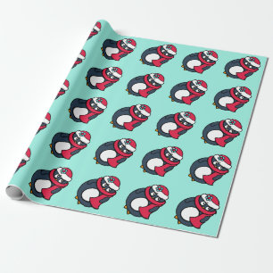 Cadeau Papier d'emballage de Noël pour enfants avec pingo