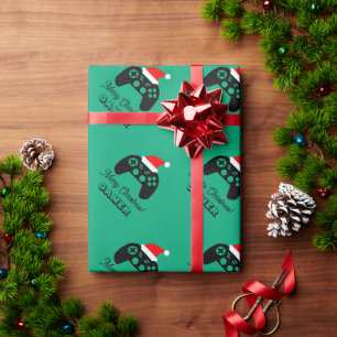 Cadeau Papier d'emballage de Noël pour manette de jeu per