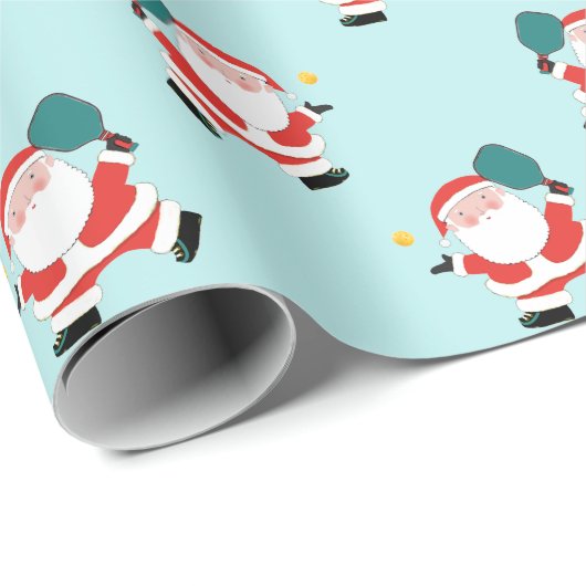 Cadeau Papier d'emballage de Noël pour Pickleball (Coin rond)