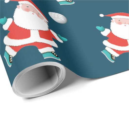 Cadeau Papier d'emballage de Noël pour volley-ball (Coin rond)
