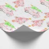 Cadeau Papier d'emballage de Noël rose (Coin)