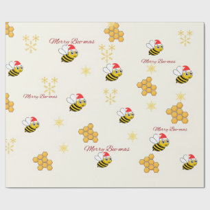 Cadeau Papier d'emballage de Noël Rustique Bee