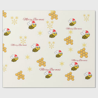Cadeau Papier d'emballage de Noël Rustique Bee