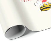 Cadeau Papier d'emballage de Noël Rustique Bee (Coin rond)