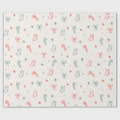 Cadeau Papier d'emballage de Noël simple (Plat)
