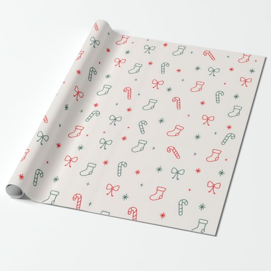 Cadeau Papier d'emballage de Noël simple (Déroulé)