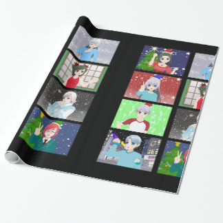 Cadeau Papier d'emballage de Noël style Anime