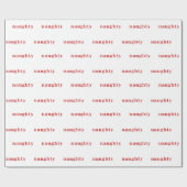 Cadeau Papier d'emballage de Noël vilain (blanc) (Plat)