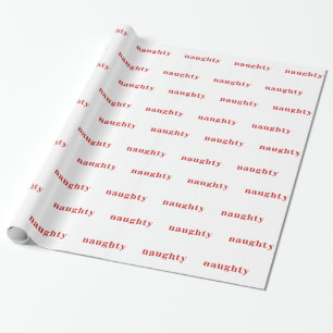 Cadeau Papier d'emballage de Noël vilain (blanc)