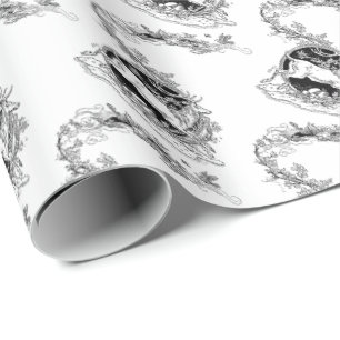 Cadeau Papier d'emballage de Noël vintage de renne