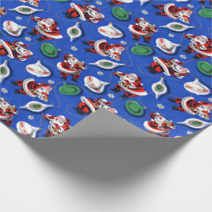 Cadeau Papier d'emballage de Noël vintage du père noël