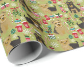 Cadeau Papier d'emballage de Noël Yorkie (Coin rond)