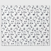 Cadeau Papier d'emballage de note de musique (Plat)