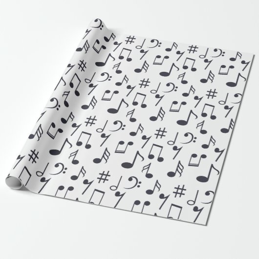 Cadeau Papier d'emballage de note de musique (Déroulé)