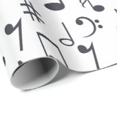 Cadeau Papier d'emballage de note de musique (Coin rond)