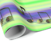 Cadeau Papier d'emballage de notes de Dubstep (Coin rond)