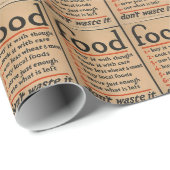 Cadeau Papier d'emballage de nourriture (Coin rond)