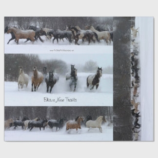 Cadeau Papier d'emballage de nouveau cheval de traînées