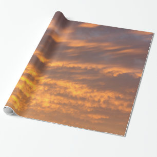 Cadeau Papier d'emballage de nuages de coucher du soleil