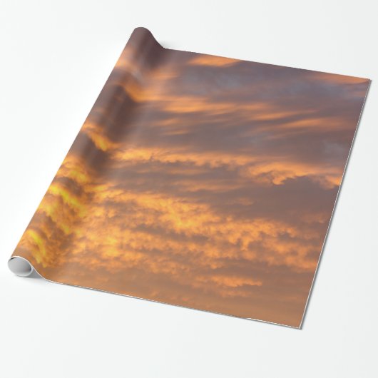 Cadeau Papier d'emballage de nuages de coucher du soleil (Déroulé)
