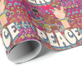 Cadeau Papier d'emballage de paix (Coin rond)