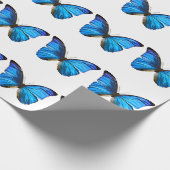 Cadeau Papier d'emballage de papillon bleu (Coin)
