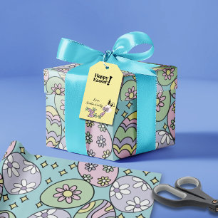 Cadeau Papier d'emballage de Pâques pastel groovy ambianc