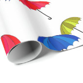 Cadeau Papier d'emballage de parapluie coloré (Coin rond)