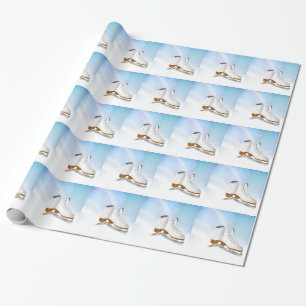 Cadeau Papier d'emballage de patins de glace
