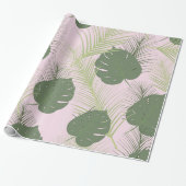 Cadeau Papier d'emballage de paume rose (Déroulé)