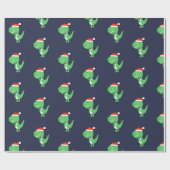 Cadeau Papier d'emballage de Père Noël de dinosaure de (Plat)