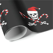 Cadeau Papier d'emballage de Père Noël de jolly roger (Coin rond)
