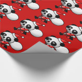 Cadeau Papier d'emballage de Père Noël de panda (Coin)