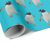 Cadeau Papier d'emballage de pingouins de danse (Coin rond)
