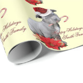 Cadeau Papier d'emballage de pitbull customizeable de (Coin rond)