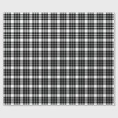 Cadeau Papier d'emballage de plaid noir et blanc (Plat)