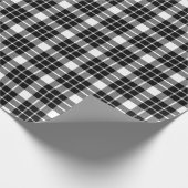 Cadeau Papier d'emballage de plaid noir et blanc (Coin)