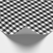 Cadeau Papier d'emballage de plaid noir et blanc de (Coin)