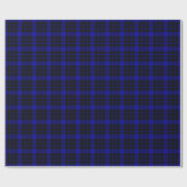 Cadeau Papier d'emballage de plaid noir et bleu (Plat)