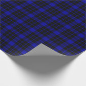 Cadeau Papier d'emballage de plaid noir et bleu (Coin)