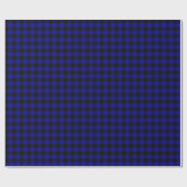 Cadeau Papier d'emballage de plaid noir et bleu de (Plat)