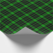 Cadeau Papier d'emballage de plaid noir et vert (Coin)