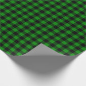Cadeau Papier d'emballage de plaid noir et vert de (Coin)