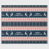 Cadeau Papier d'emballage de point de croix de Joyeux (Plat)