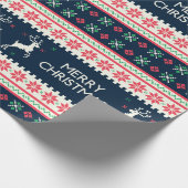 Cadeau Papier d'emballage de point de croix de Joyeux (Coin)