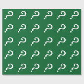 Cadeau Papier d'emballage | de point d'interrogation vert (Plat)
