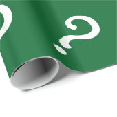 Cadeau Papier d'emballage | de point d'interrogation vert (Coin rond)