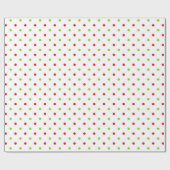 Cadeau Papier d'emballage de pois rouge et vert (Plat)
