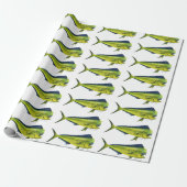 Cadeau Papier d'emballage de poissons de Mahi Mahi (Déroulé)